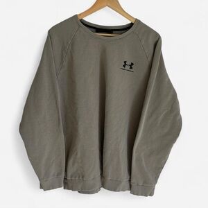 Under Armour Tan-Gray Logo Crewneck Sweatshirt